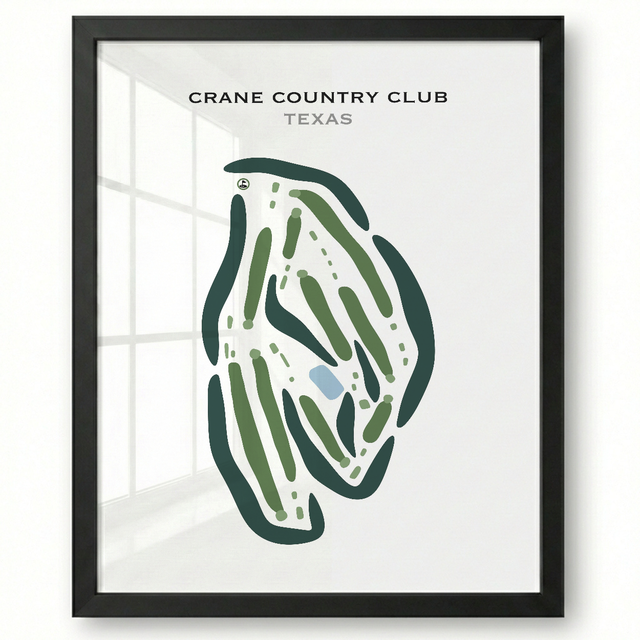 Crane Country Club, Texas - Printed Golf Courses