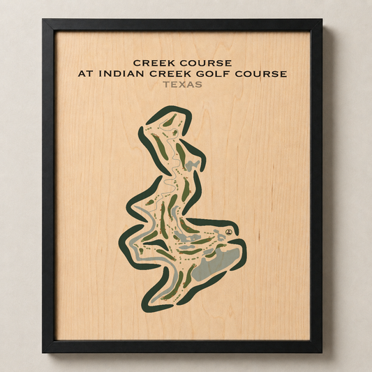 Creek at Indian Creek Golf Course, Texas - Printed Golf Courses