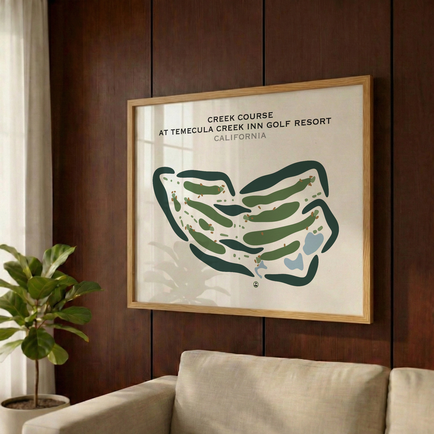 Creek Course at Temecula Creek Inn Golf Resort, California - Printed Golf Courses