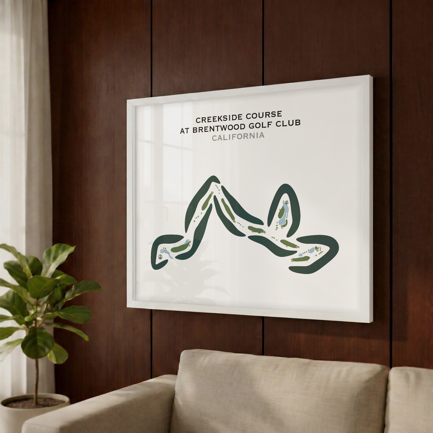 Creekside Course at Brentwood Golf Club, California - Printed Golf Courses