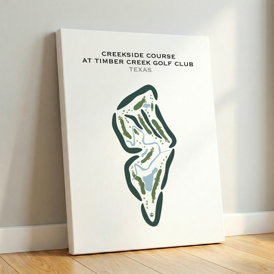 Creekside Course at Timber Creek Golf Club, Texas - Printed Golf Courses