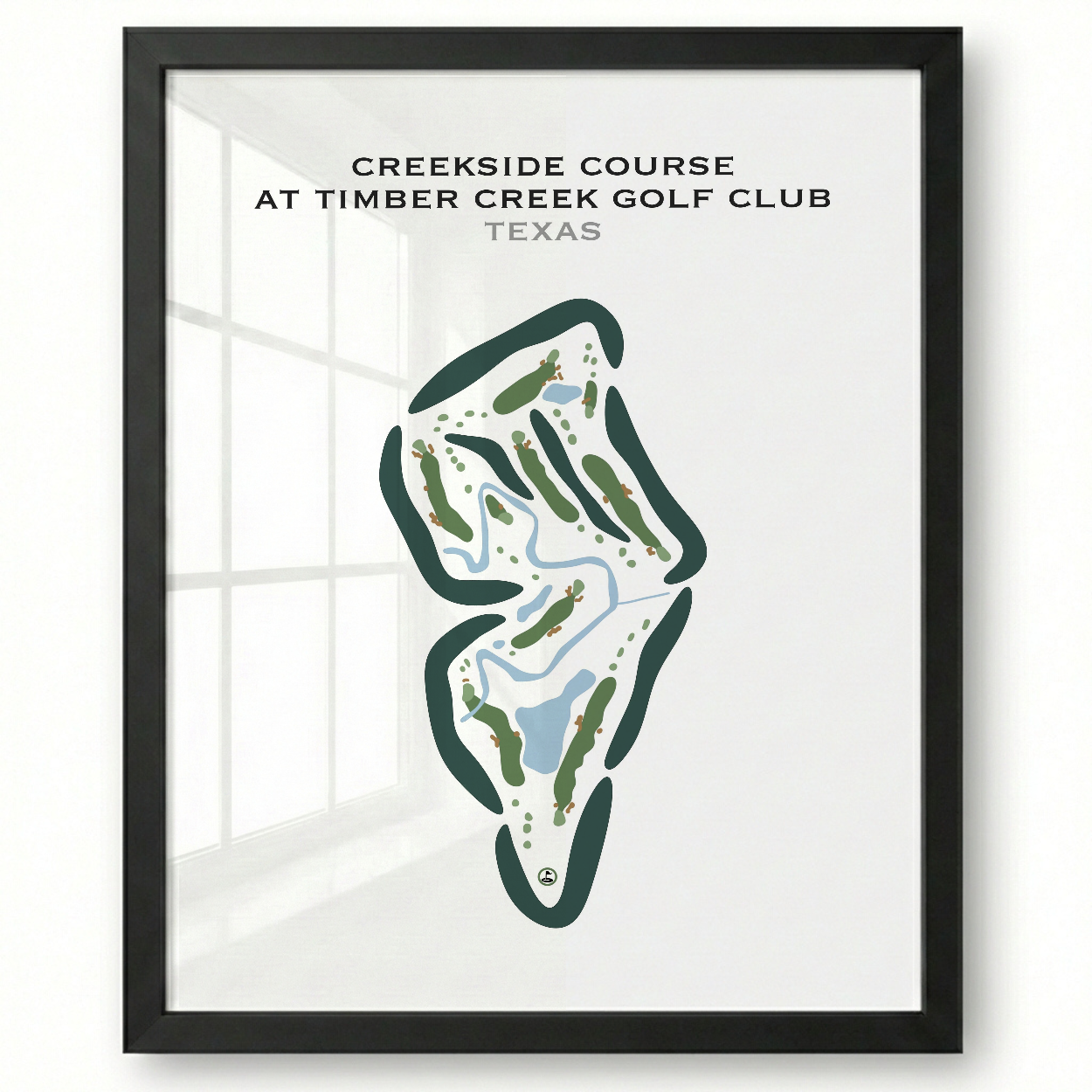 Creekside Course at Timber Creek Golf Club, Texas - Printed Golf Courses