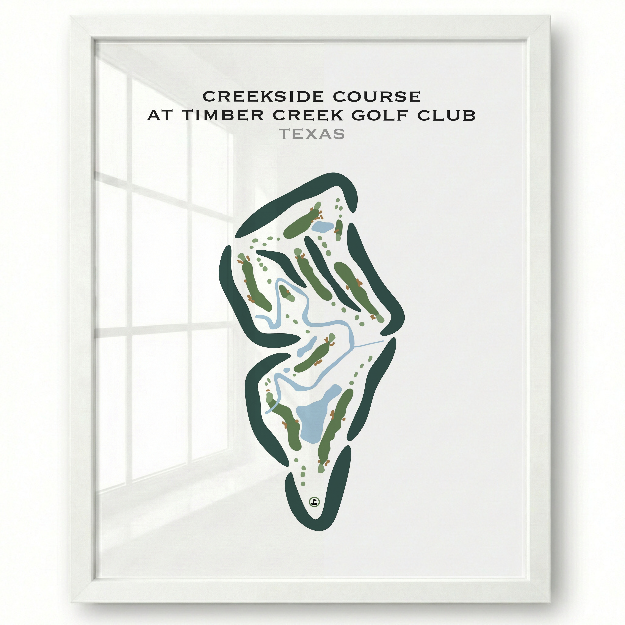 Creekside Course at Timber Creek Golf Club, Texas - Printed Golf Courses
