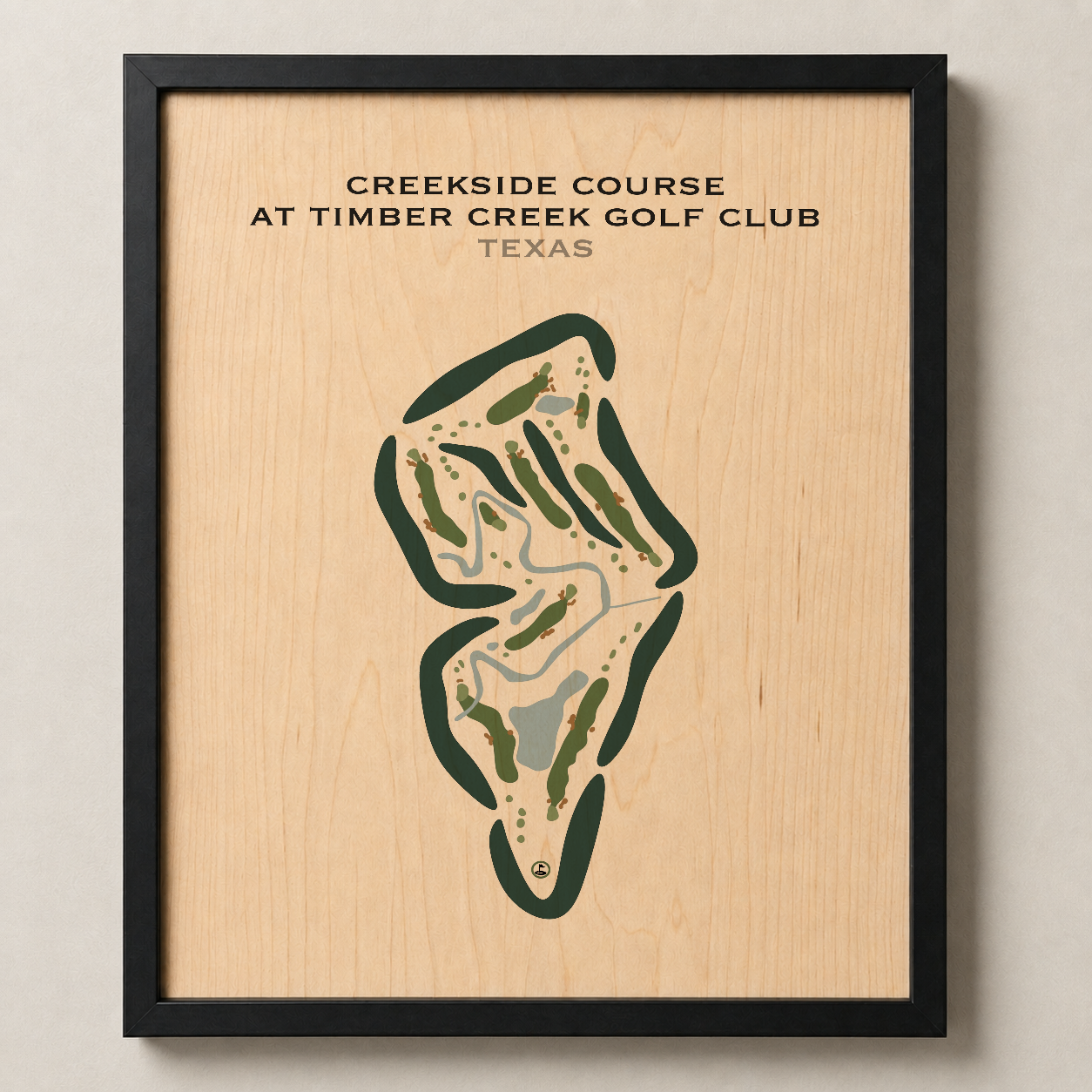 Creekside Course at Timber Creek Golf Club, Texas - Printed Golf Courses