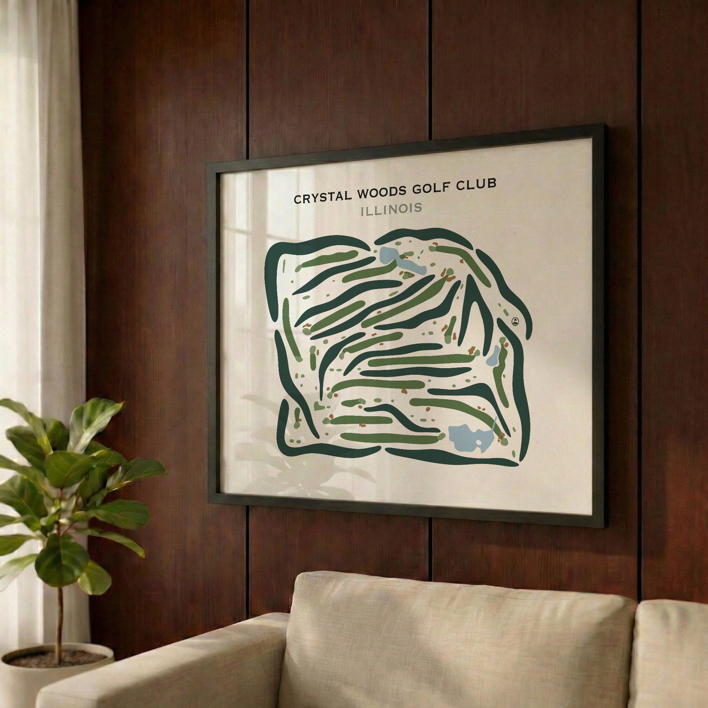 Crystal Woods Golf Club, Illinois - Printed Golf Courses