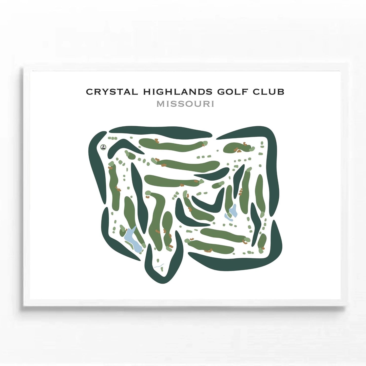 Crystal Highlands Golf Club, Missouri - Printed Golf Courses