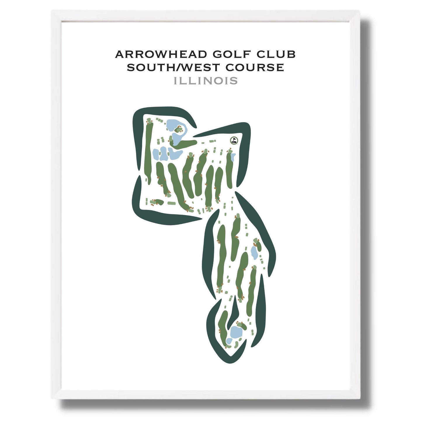 Arrowhead Country Club - South/West Course, Illinois - Printed Golf Courses
