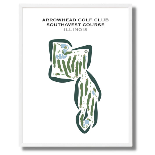 Arrowhead Country Club - South/West Course, Illinois - Printed Golf Courses