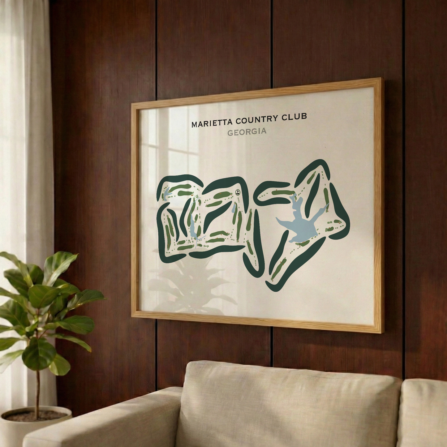 Marietta Country Club, Georgia - Printed Golf Courses