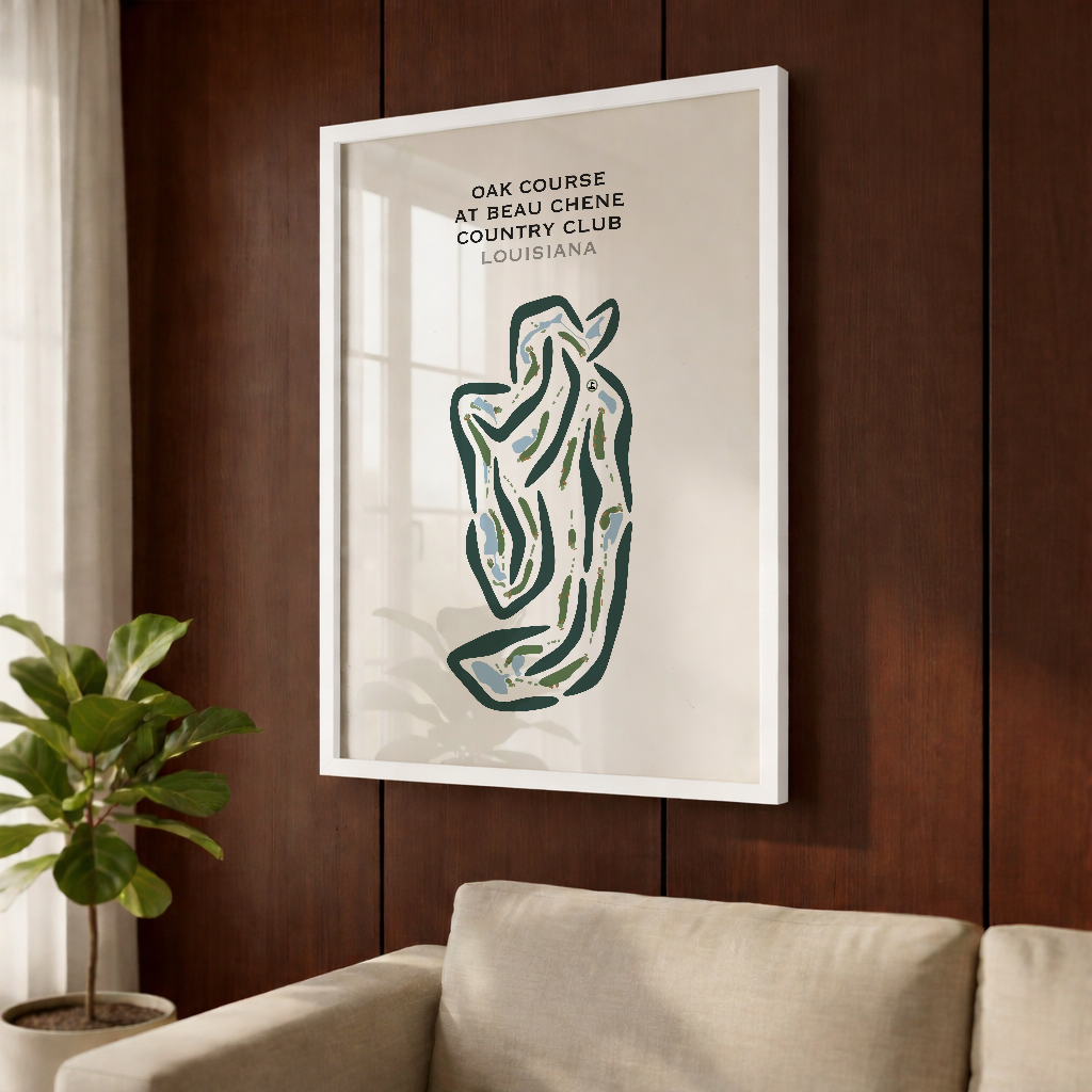 Oak Course at Beau Chene Country Club, Louisiana - Printed Golf Courses