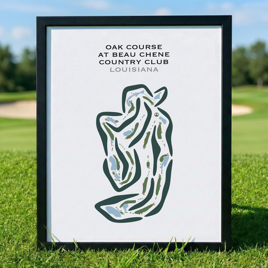 Oak Course at Beau Chene Country Club, Louisiana - Printed Golf Courses