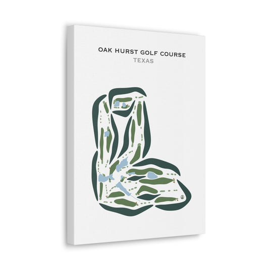 Oak Hurst Golf Course, Texas - Printed Golf Courses