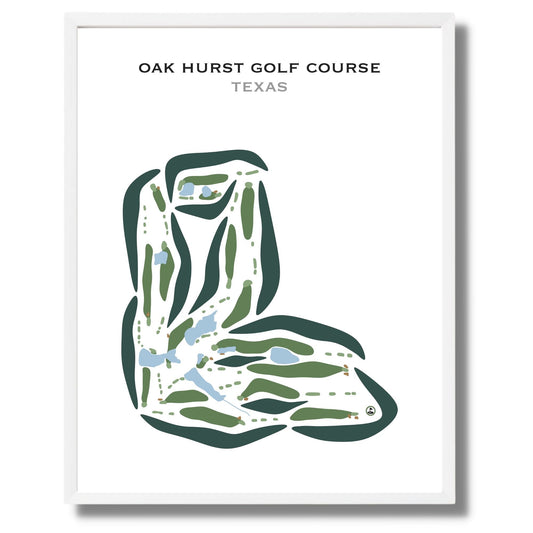 Oak Hurst Golf Course, Texas - Printed Golf Courses