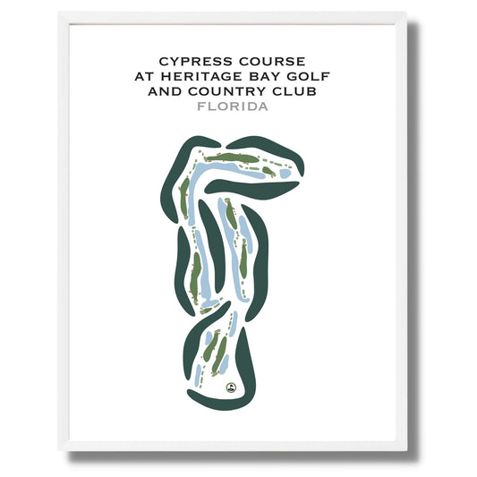 Cypress Course at Heritage Bay Golf and Country Club, Florida - Printed Golf Courses
