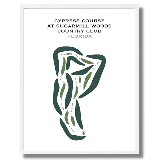 Cypress Course at Sugarmill Woods Country Club, Florida - Printed Golf Courses