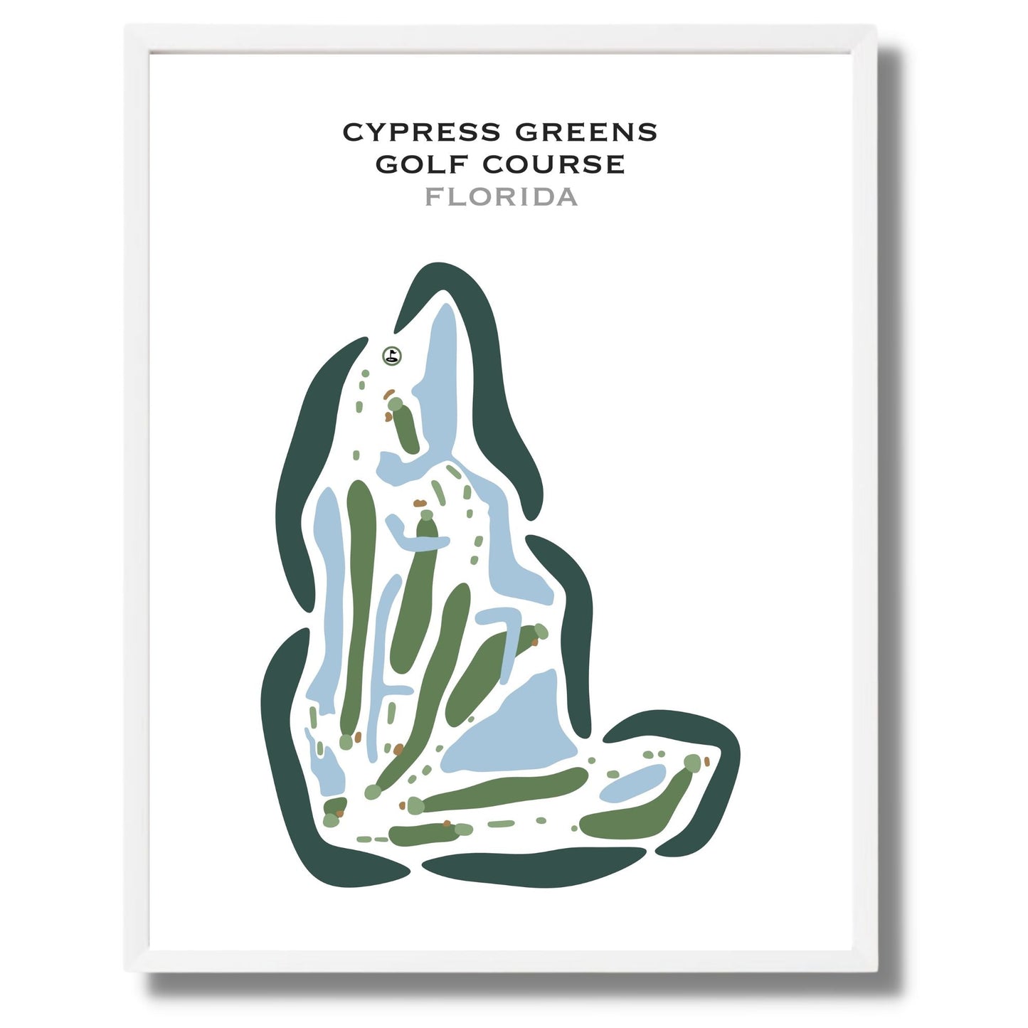 Cypress Greens Golf Course, Florida - Printed Golf Courses