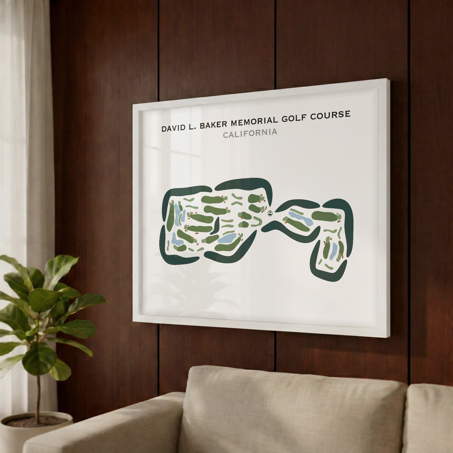 David L. Baker Memorial Golf Course, California - Printed Golf Courses