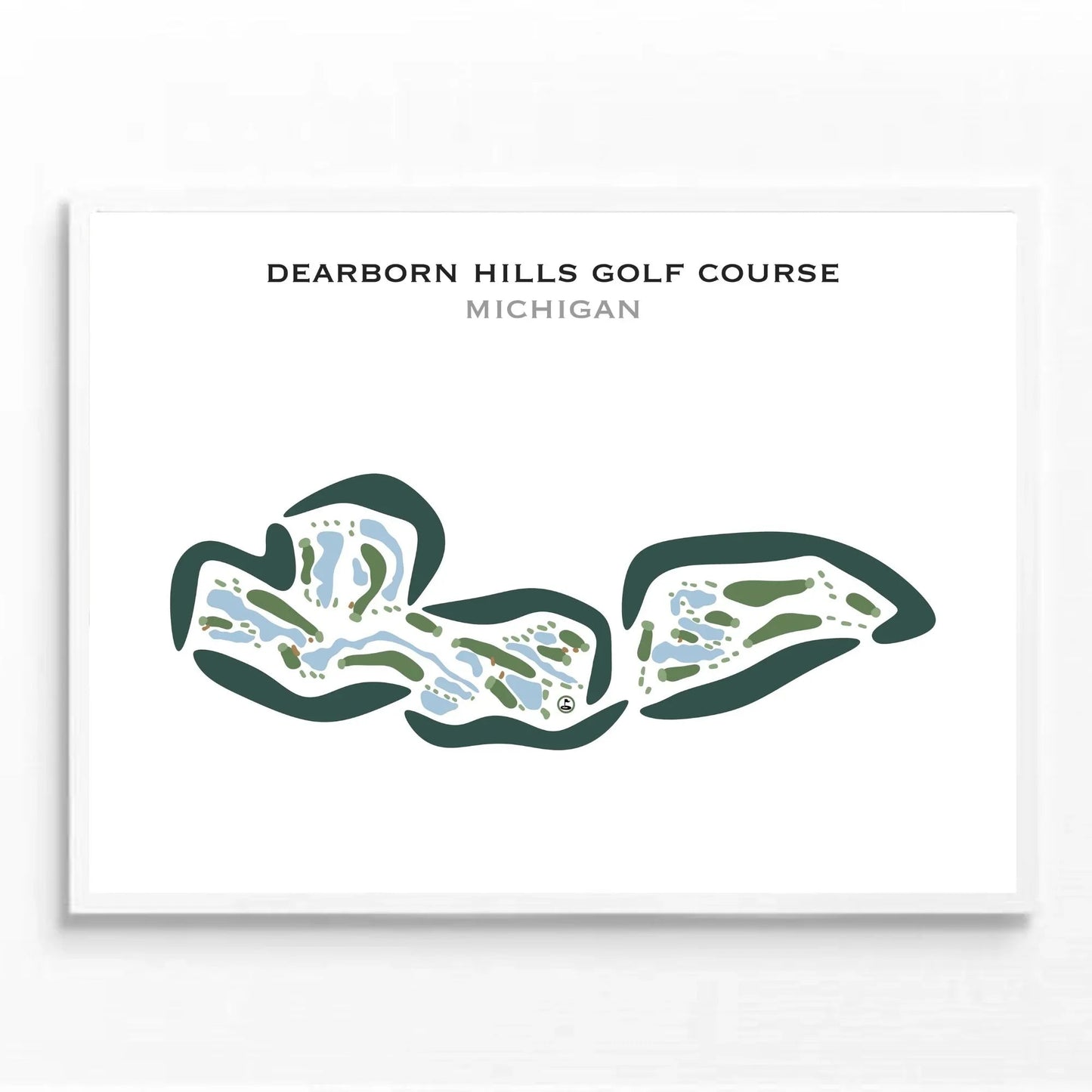 Dearborn Hills Golf Course, Michigan - Printed Golf Courses