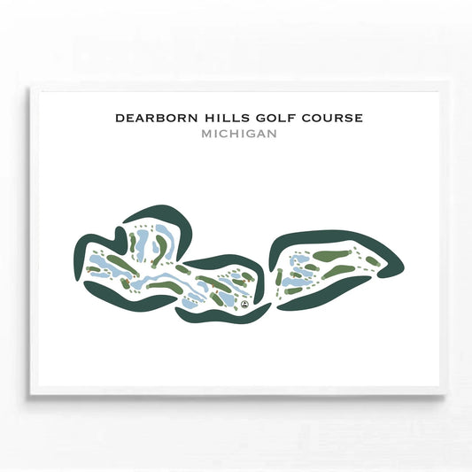 Dearborn Hills Golf Course, Michigan - Printed Golf Courses