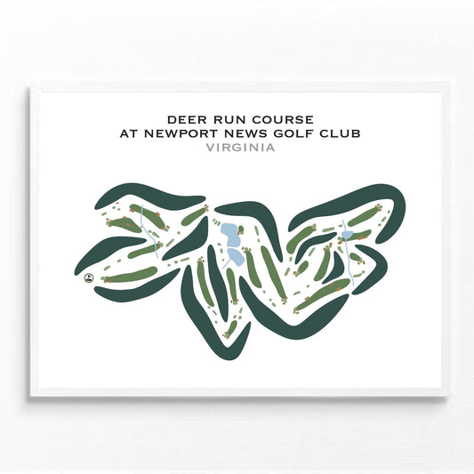 Deer Run Course at Newport News Golf Club, Virginia - Printed Golf Courses