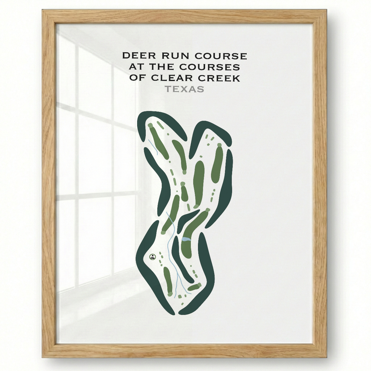 Deer Run Course at The Courses of Clear Creek, Texas - Printed Golf Courses