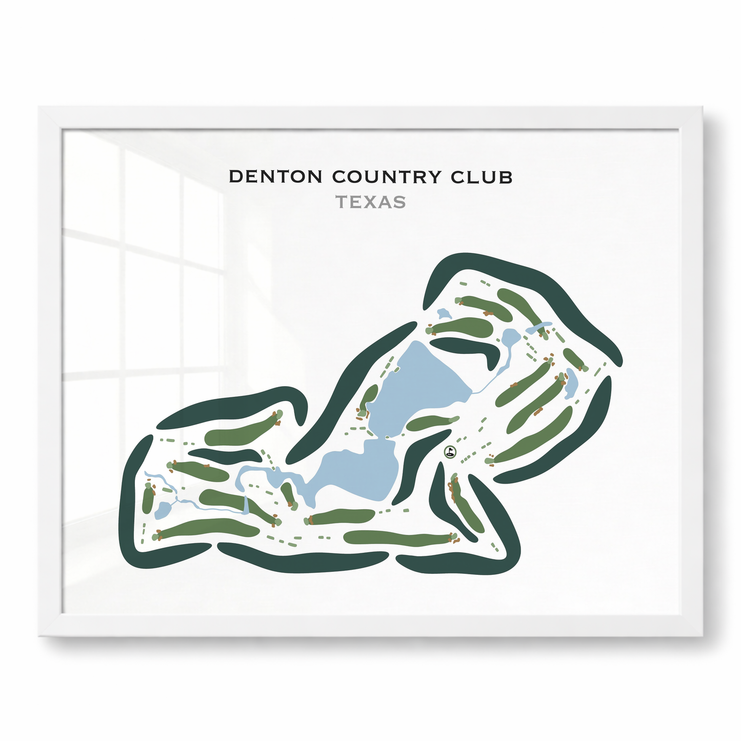 Denton Country Club, Texas - Printed Golf Courses
