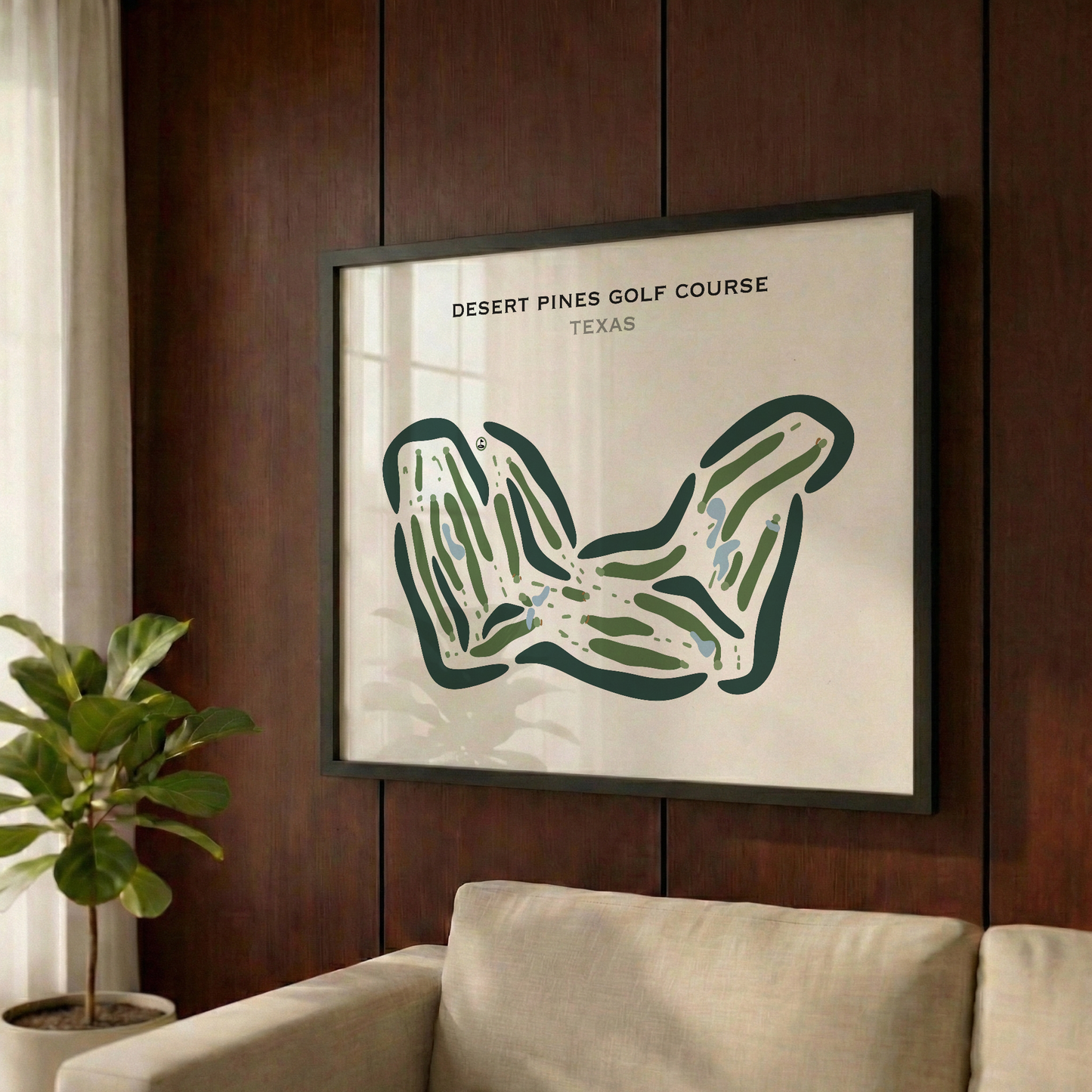 Desert Pines Golf Course, Texas - Printed Golf Courses