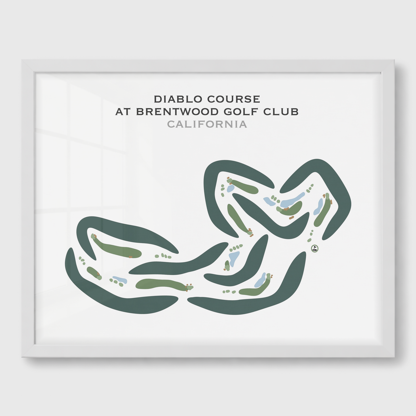 Diablo Course at Brentwood Golf Club, California - Printed Golf Courses