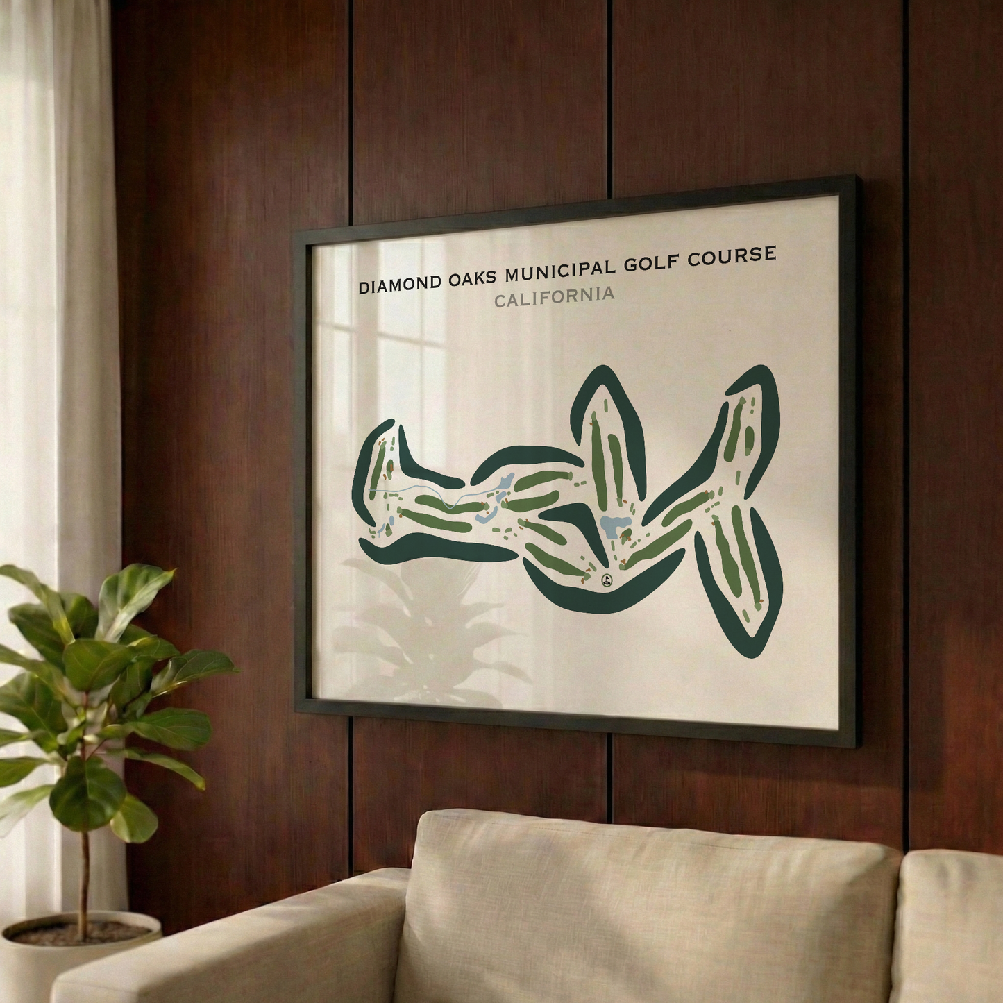 Diamond Oaks Municipal Golf Course, California - Printed Golf Courses