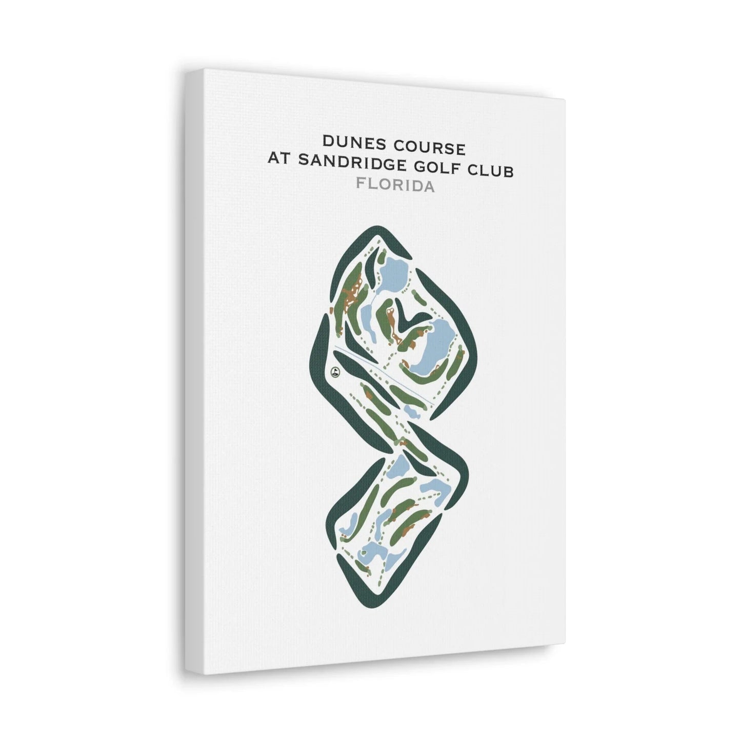 Dunes Course at Sandridge Golf Club, Florida - Printed Golf Courses