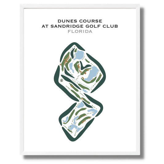 Dunes Course at Sandridge Golf Club, Florida - Printed Golf Courses