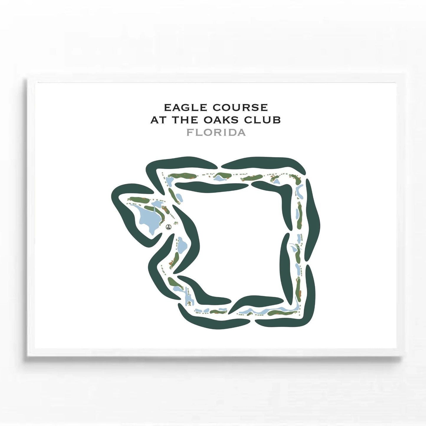 Eagle Course at The Oaks Club, Florida - Printed Golf Courses
