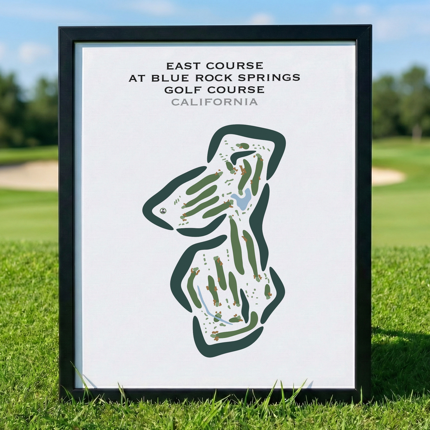 East Course at Blue Rock Springs Golf Course, California - Printed Golf Courses