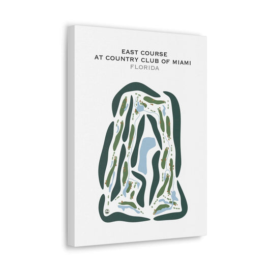 East Course at Country Club of Miami, Florida - Printed Golf Courses