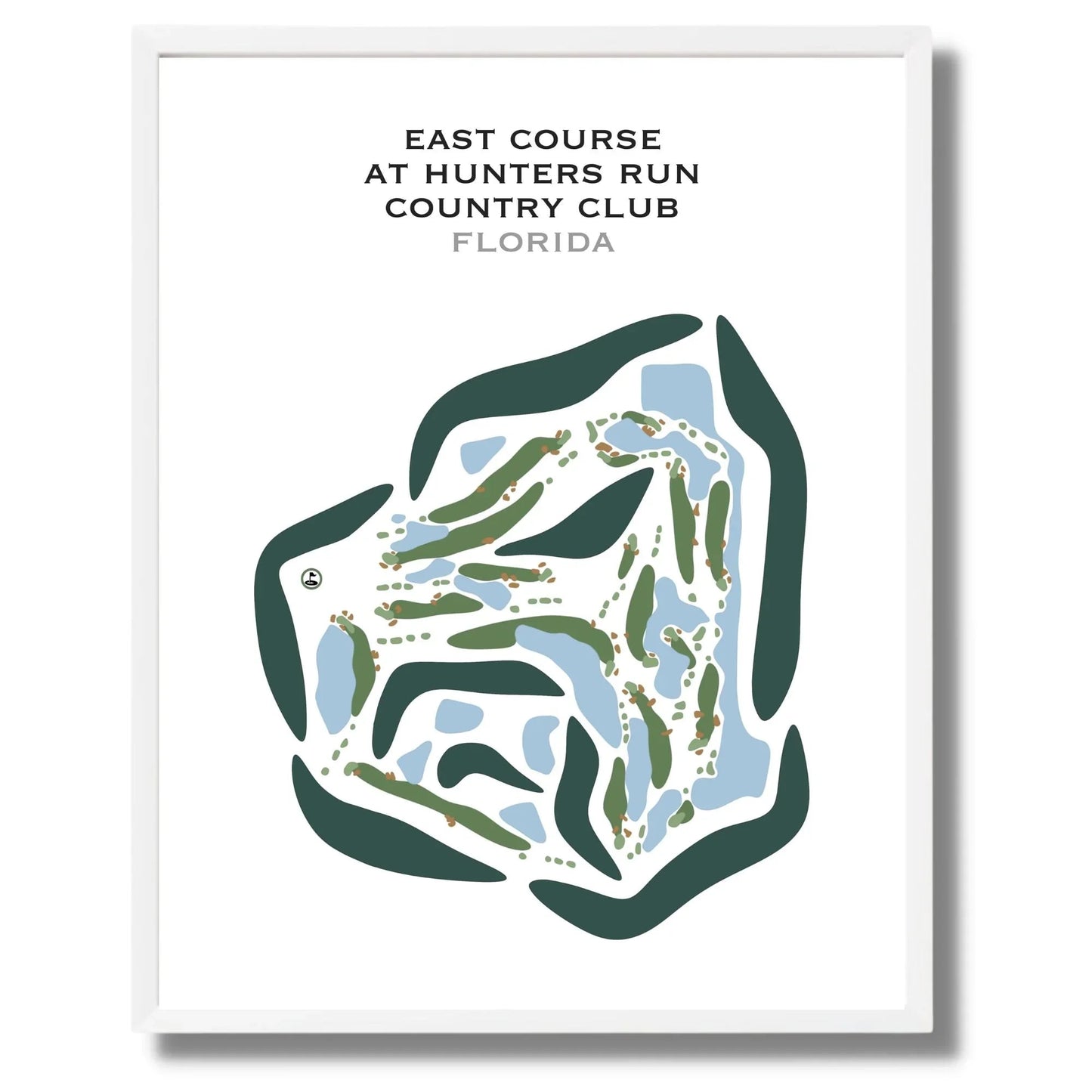 East Course at Hunters Run Country Club, Florida - Printed Golf Courses