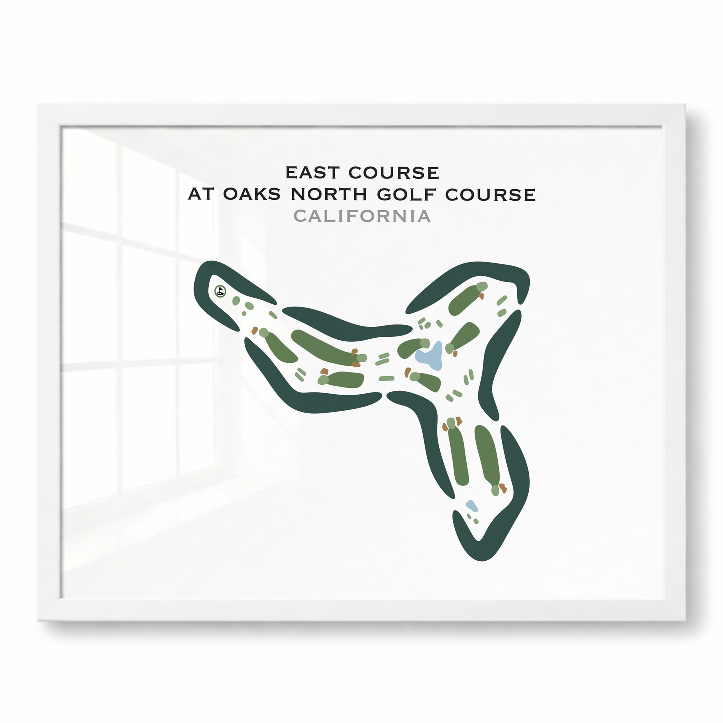 East Course at Oaks North Golf Course, California - Printed Golf Courses