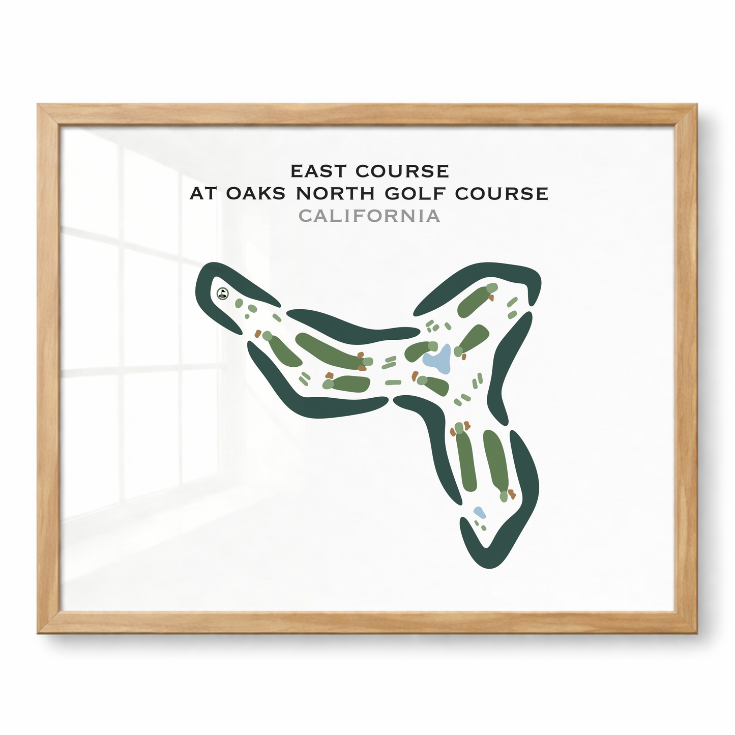 East Course at Oaks North Golf Course, California - Printed Golf Courses