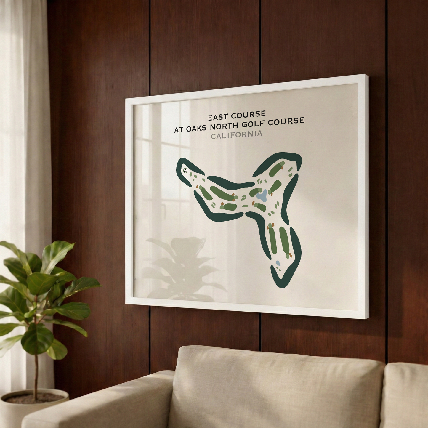 East Course at Oaks North Golf Course, California - Printed Golf Courses