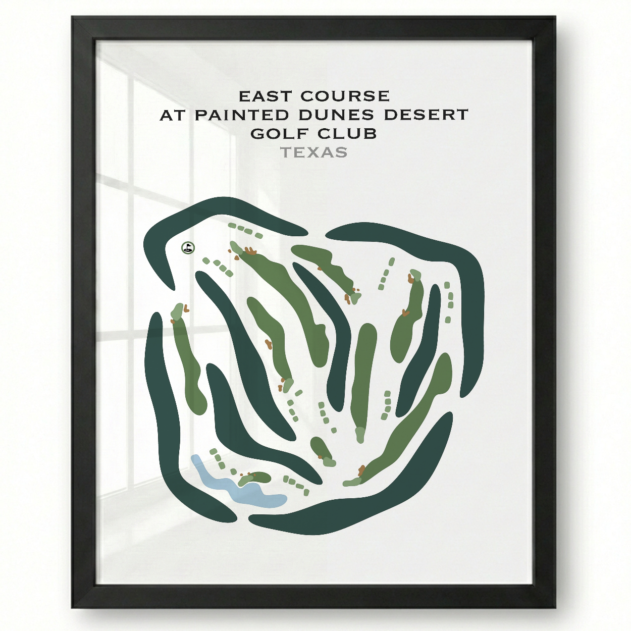 East Course at Painted Dunes Desert Golf Club, Texas - Printed Golf Courses