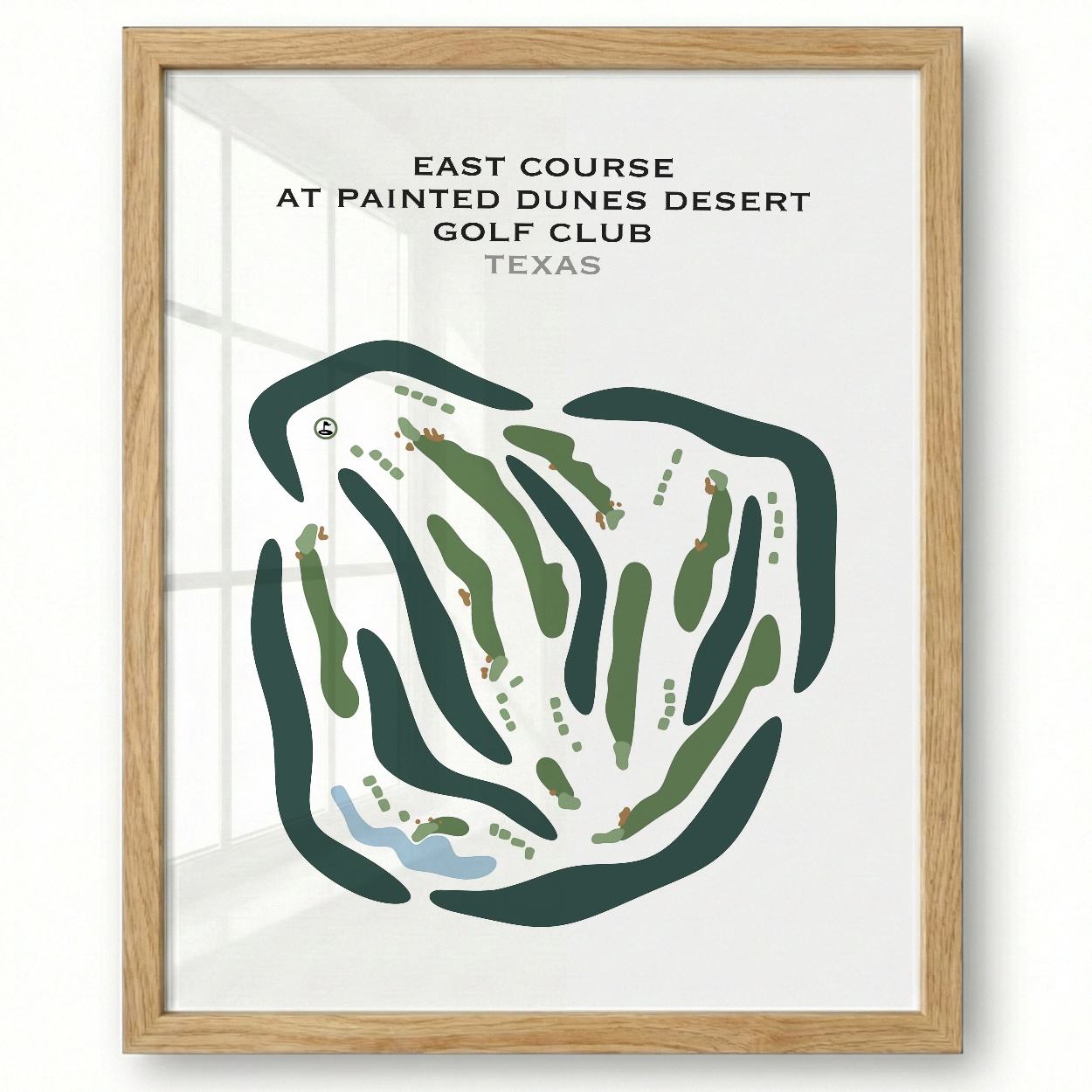 East Course at Painted Dunes Desert Golf Club, Texas - Printed Golf Courses