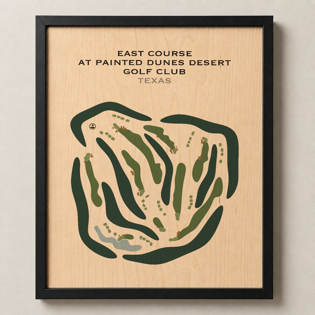 East Course at Painted Dunes Desert Golf Club, Texas - Printed Golf Courses
