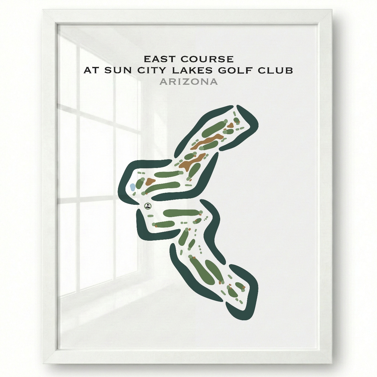 East Course at Sun City Lakes Golf Club, Arizona - Printed Golf Courses