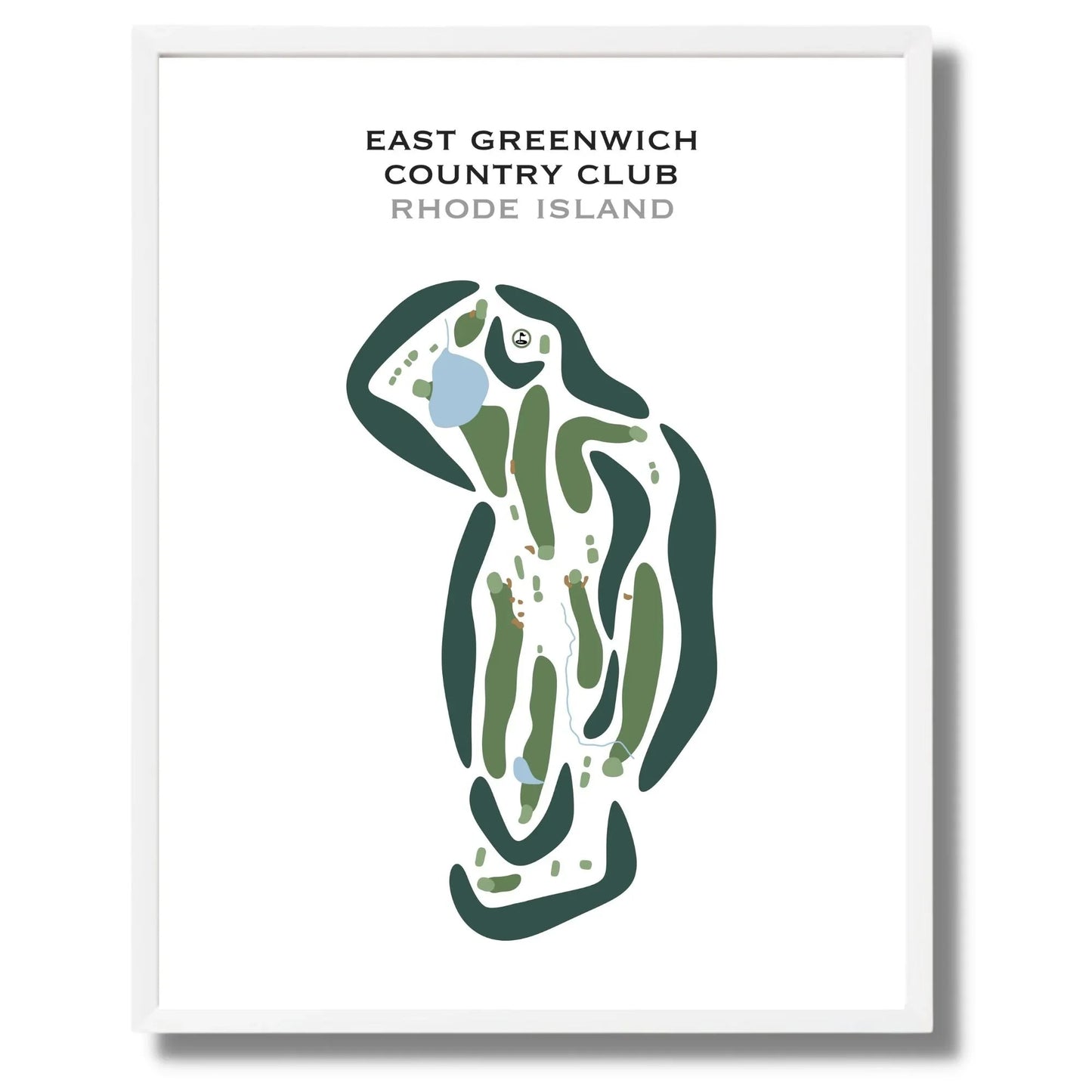 East Greenwich Country Club, Rhode Island - Printed Golf Courses