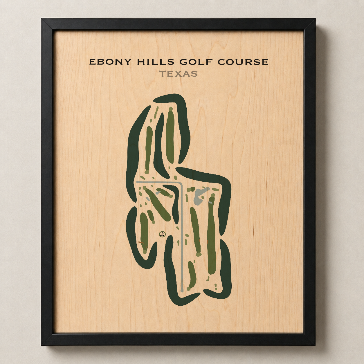 Ebony Hills Golf Course, Texas - Printed Golf Courses