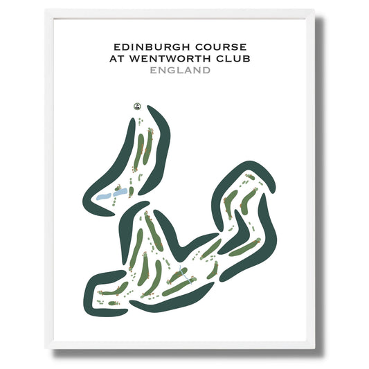 Edinburgh Course at Wentworth Golf Club, England - Printed Golf Courses