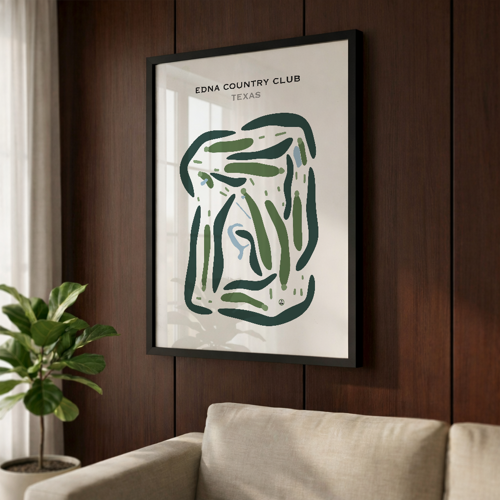 Edna Country Club, Texas - Printed Golf Courses
