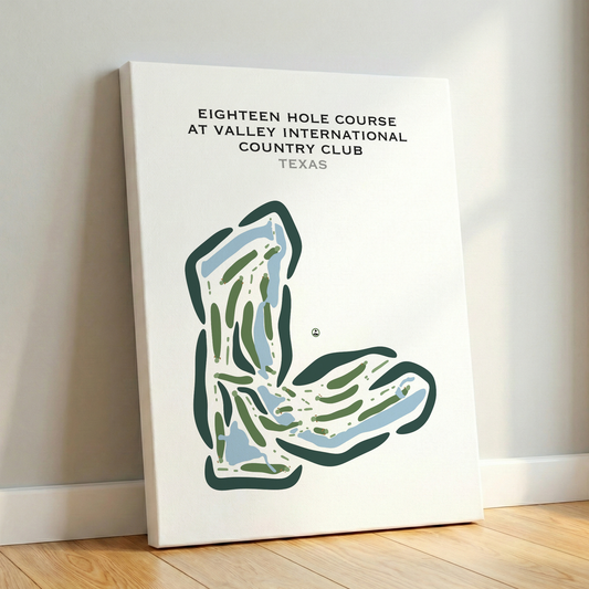 Eighteen Hole at Valley International Country Club, Texas - Printed Golf Courses