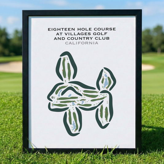 Eighteen Hole Course at Villages Golf & Country Club, California - Printed Golf Courses