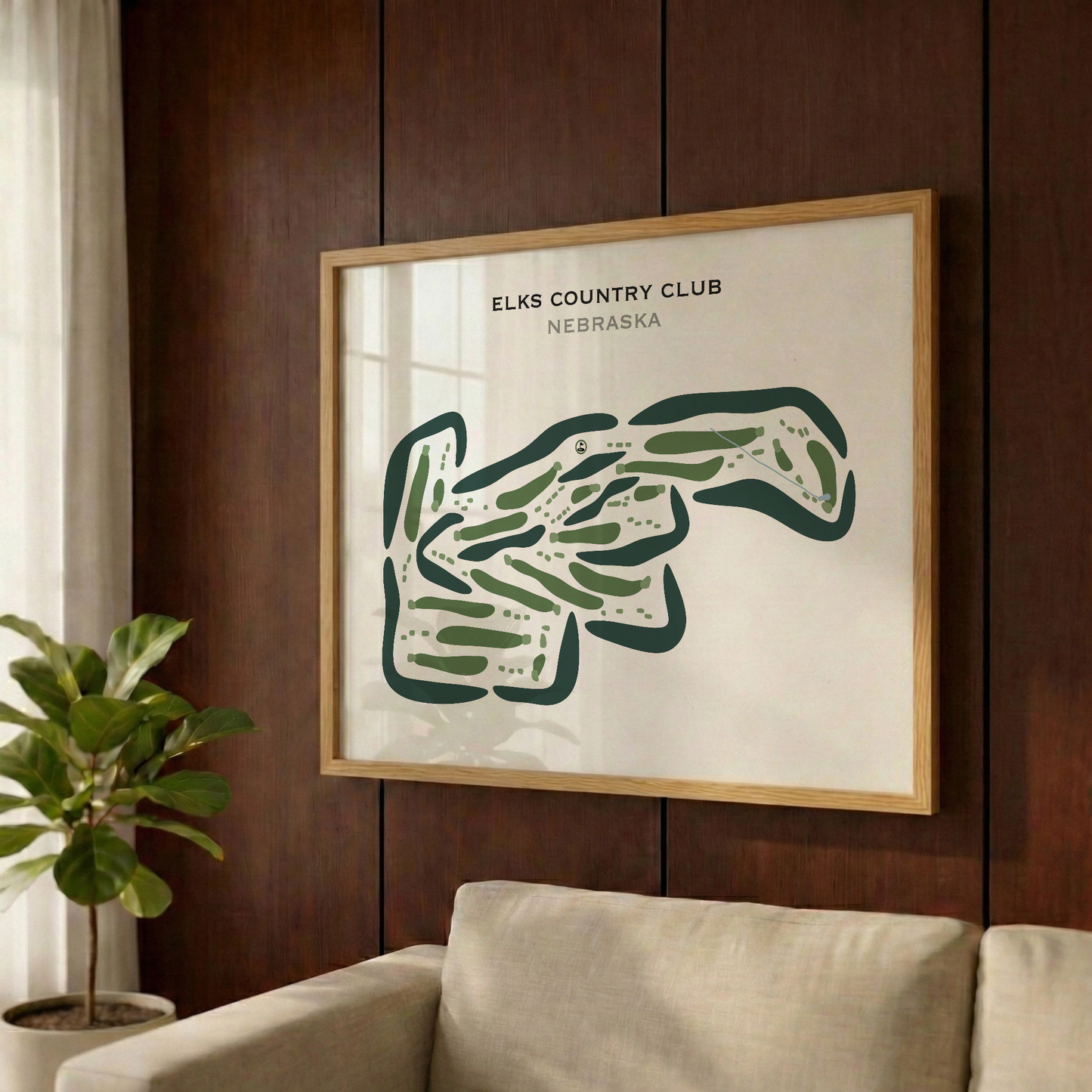 Elks Country Club, Nebraska - Printed Golf Courses