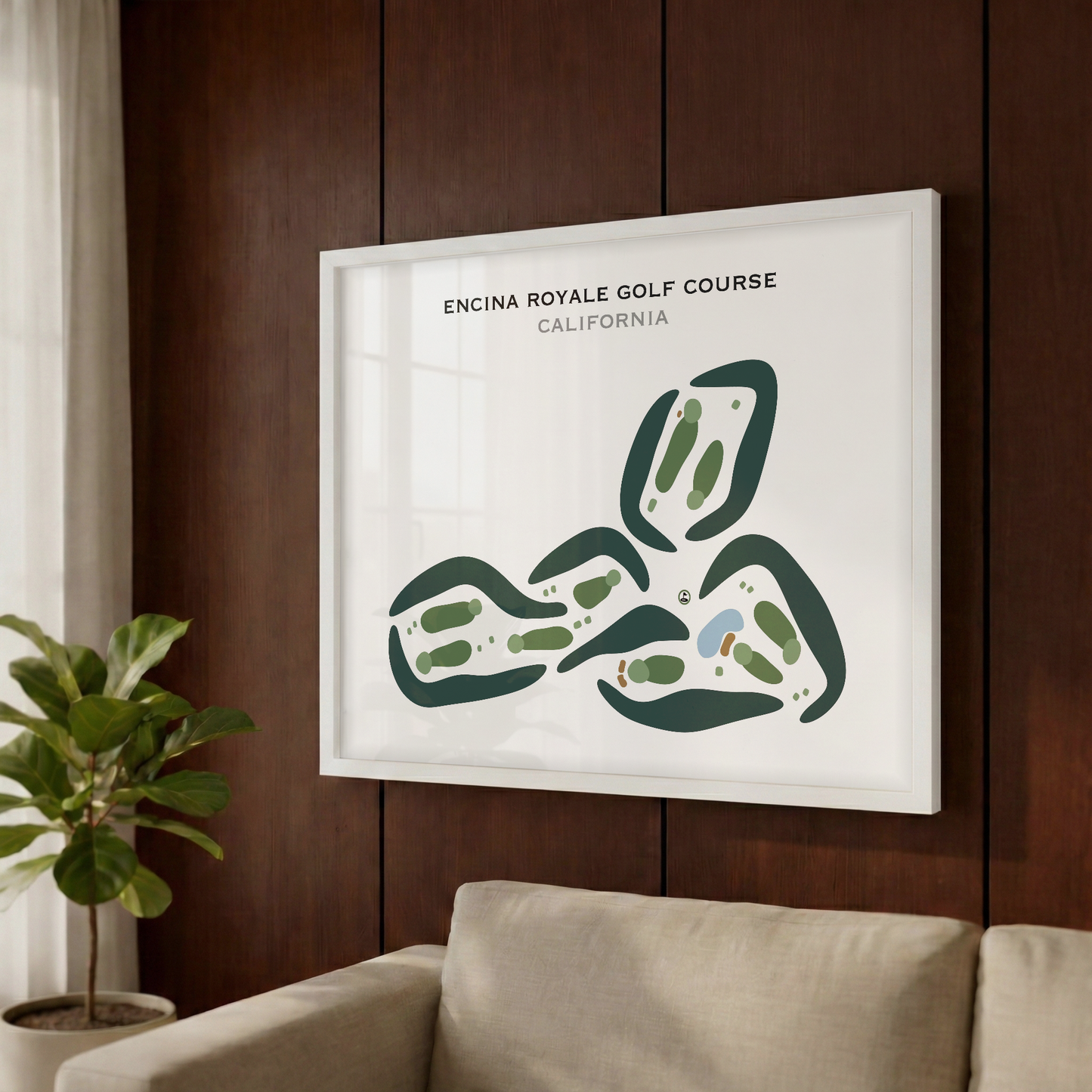 Encina Royale Golf Course, California - Printed Golf Courses